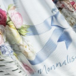 Monnalisa Chic-Girls Blue Floral Skirt | Childrensalon Outlet