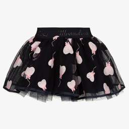 Monnalisa-Розово-синяя юбка из тюля для девочек | Childrensalon Outlet
