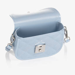 Monnalisa-Голубая резиновая сумка с простежкой (19см) | Childrensalon Outlet