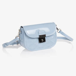 Monnalisa-Голубая резиновая сумка с простежкой (19см) | Childrensalon Outlet