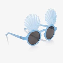 Monnalisa-Girls Blue Seashell Sunglasses | Childrensalon Outlet