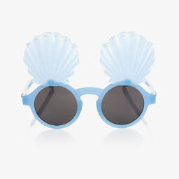 Monnalisa-Girls Blue Seashell Sunglasses | Childrensalon Outlet