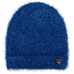 Monnalisa-Girls Blue Sparkly Beanie | Childrensalon Outlet