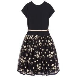 Monnalisa Chic-Girls Blue Star Dress | Childrensalon Outlet