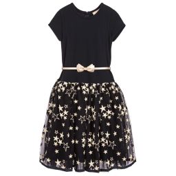 Monnalisa Chic-Girls Blue Star Dress | Childrensalon Outlet