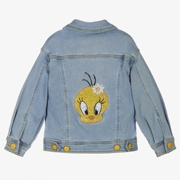 Monnalisa-Голубая куртка с Твити для девочек | Childrensalon Outlet