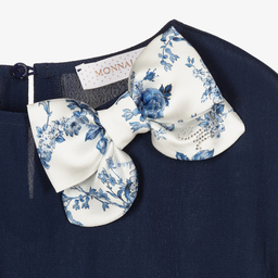 موناليزا-بلوز فيسكوز كريب لون كحلي للبنات | Childrensalon Outlet