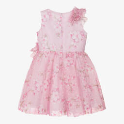 Monnalisa-Girls Blush Blossom Tulle Gown | Childrensalon Outlet
