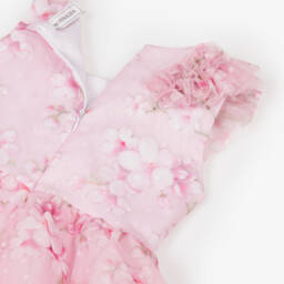 Monnalisa-Girls Blush Blossom Tulle Gown | Childrensalon Outlet