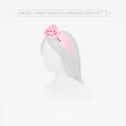 Monnalisa-طوق شعر وردي مزهر للبنات | Childrensalon Outlet