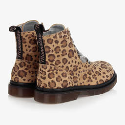 Monnalisa-Коричневые кожаные ботинки для девочек | Childrensalon Outlet