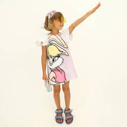 Monnalisa-Girls Bugs Bunny & Lola Dress | Childrensalon Outlet