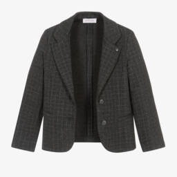 موناليزا-بليزر ميلانو جيرسي لون رمادي للبنات | Childrensalon Outlet