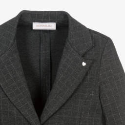 موناليزا-بليزر ميلانو جيرسي لون رمادي للبنات | Childrensalon Outlet