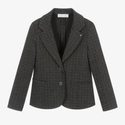 موناليزا-بليزر ميلانو جيرسي لون رمادي للبنات | Childrensalon Outlet