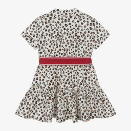 Monnalisa-Girls Classic Ivory Leopard Dress | Childrensalon Outlet