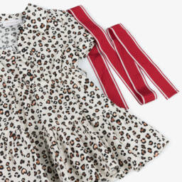Monnalisa-Girls Classic Ivory Leopard Dress | Childrensalon Outlet