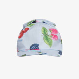 Monnalisa-Кепка из хлопка с фруктовым и цветочным узором для девочек | Childrensalon Outlet