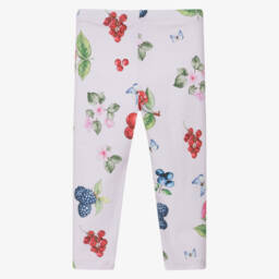 Monnalisa-Girls Cotton Floral & Fruit Tights | Childrensalon Outlet