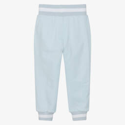 Monnalisa-Брюки из хлопкового трикотажа синие с блестками для девочек | Childrensalon Outlet