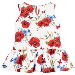 Monnalisa Bebé-Girls Cotton Jersey Dress  | Childrensalon Outlet
