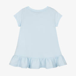 Monnalisa-تي شيرت ماكسي قطني للفتيات باللون الأزرق السماوي | Childrensalon Outlet