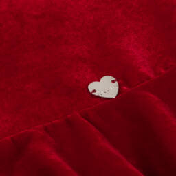 Monnalisa-فستان مخمل لون أحمر | Childrensalon Outlet