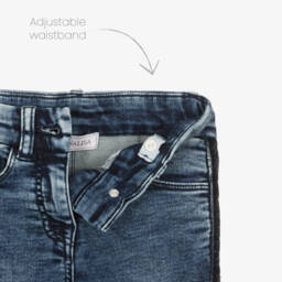 Monnalisa-Girls Denim Floral Skinny Trousers | Childrensalon Outlet