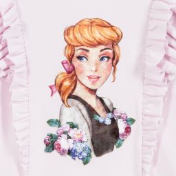 Monnalisa-Girls Disney Pink Cotton Top | Childrensalon Outlet