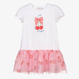 Monnalisa-Girls Dreamy Tulle Skirt Dress | Childrensalon Outlet