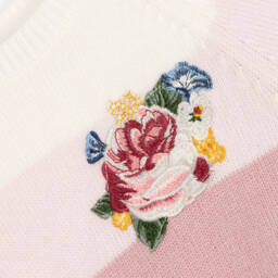 Monnalisa-Girls Dusky Pink Wool Sweater | Childrensalon Outlet