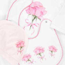 Monnalisa-طقم قطني فاخر للبنات بلون الورد | Childrensalon Outlet