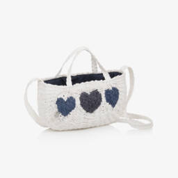Monnalisa-Girls Elegant White Straw Purse | Childrensalon Outlet