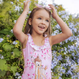 Monnalisa-ملابس سباحة بناتية مزينة بزهور بامبي | Childrensalon Outlet