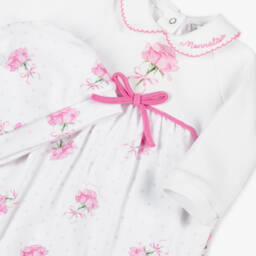 Monnalisa-طقم بيجاما قطنية مزينة بالورود للبنات | Childrensalon Outlet