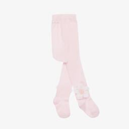 Monnalisa-Розовые хлопковые вязаные колготки для девочек | Childrensalon Outlet