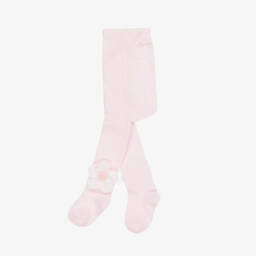 Monnalisa-Розовые хлопковые вязаные колготки для девочек | Childrensalon Outlet