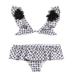 Monnalisa-Girls Gingham & Roses Bikini | Childrensalon Outlet