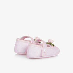 Monnalisa-Girls Glittering Pink Rose Walkers | Childrensalon Outlet