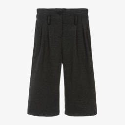Monnalisa-Girls Grey Glitter Wide-Leg Trousers | Childrensalon Outlet