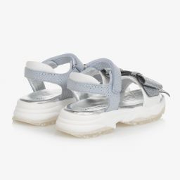 موناليزا-صندل جلد غليتر لون رمادي للبنات | Childrensalon Outlet