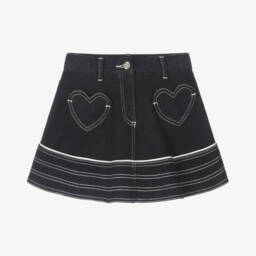 Monnalisa-Юбка из индиго денима для девочек | Childrensalon Outlet