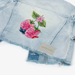 موناليزا-جاكيت جينز مطرز باللون النيلي للبنات | Childrensalon Outlet