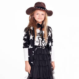 Monnalisa-Girls Ivory Beaded Cotton Top | Childrensalon Outlet