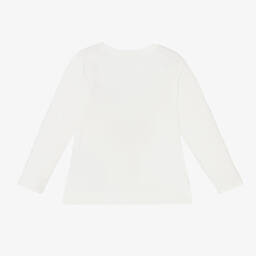 Monnalisa-Girls Ivory Cotton Disney Top | Childrensalon Outlet
