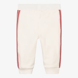 Monnalisa-Girls Ivory Cotton Joggers | Childrensalon Outlet