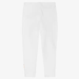 Monnalisa-Кремовые хлопковые легинсы для девочек | Childrensalon Outlet