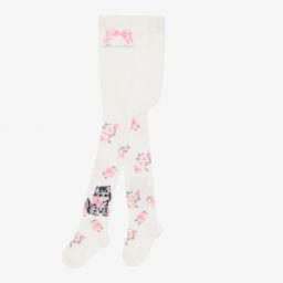 Monnalisa-Girls Ivory Cotton Tights | Childrensalon Outlet