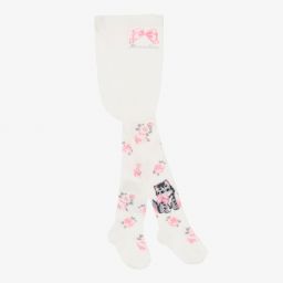 Monnalisa-Girls Ivory Cotton Tights | Childrensalon Outlet