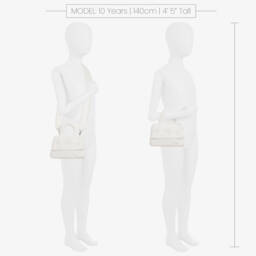 Monnalisa-Girls Ivory Crystal Plush Handbag | Childrensalon Outlet